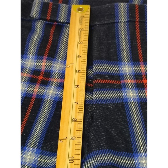 LAUREN Ralph Lauren Plaid Pants Women's 2X TTG Navy Blue Red White Trousers 2 - Picture 3 of 8